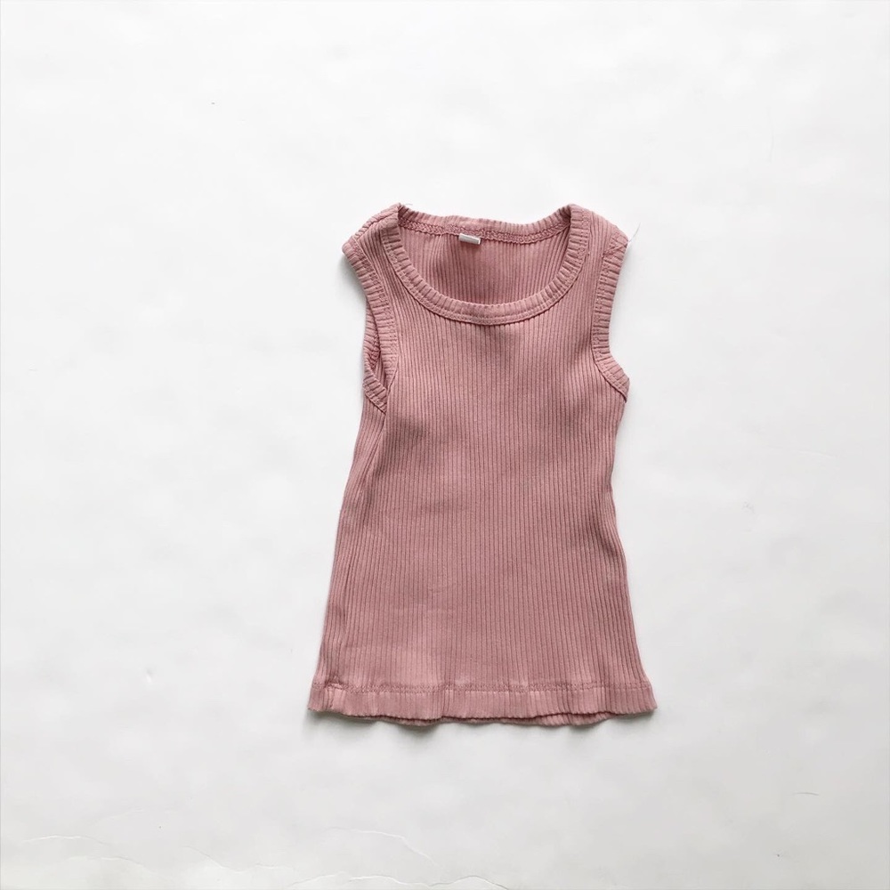 Dusty rose ribbed tank  EUC  110(fits 2/3T)